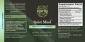 Herbal supplement label for 'Quiet Mind' by Sprig with supplement facts and usage instructions.